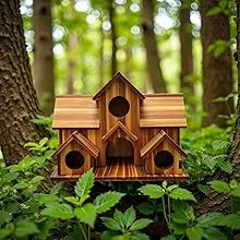 Handmade 6-Hole Hanging Bird House
