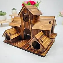 Handmade 6-Hole Hanging Bird House