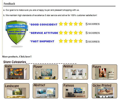 Handmade Abstract City Oil Painting Modern Wall Art - Posters