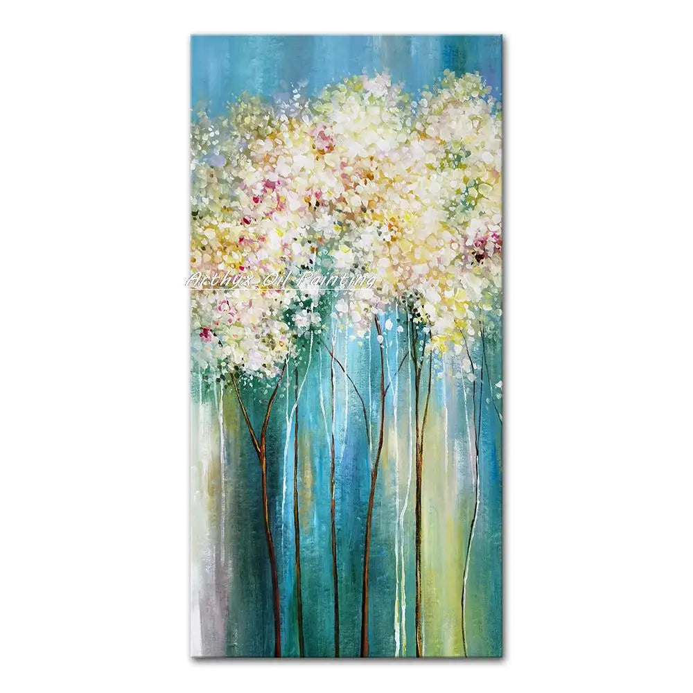 Handmade Abstract City Oil Painting Modern Wall Art - MT162790 / 40x80cm unframed - Posters