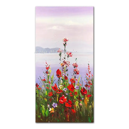 Handmade Abstract City Oil Painting Modern Wall Art - MT162801 / 40x80cm unframed - Posters