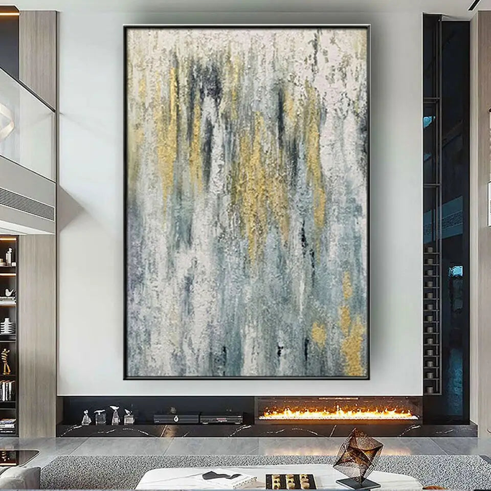 Handmade Abstract Oil Painting Wall Art Decor - D / 100x150cm No Frame - Posters