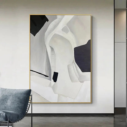 Handmade Abstract Oil Painting Wall Art Decor - J / 100x150cm No Frame - Posters