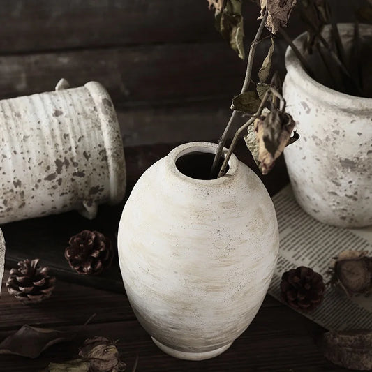 Handmade Ceramic Vases - Vintage Style Home Decor - As Picture - Vase