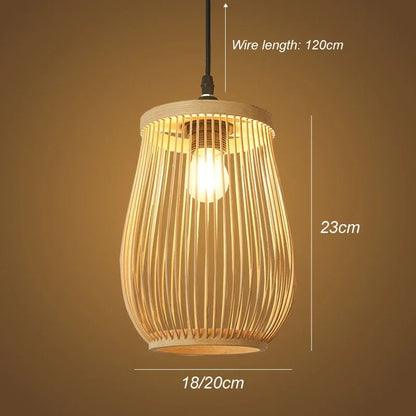 Handmade Chinese Rattan Wicker Pendant Ceiling Light