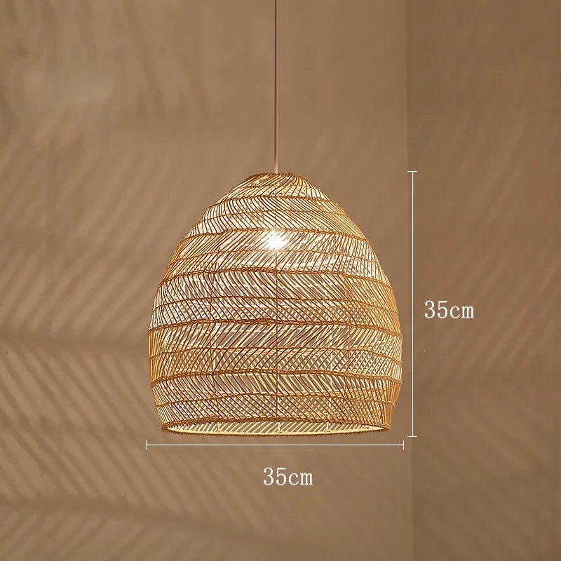 Handmade Chinese Style Rattan Pendant Light - Decorbites