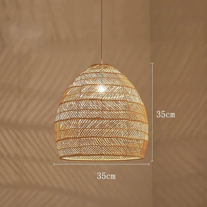 Handmade Chinese Style Rattan Pendant Light - Decorbites