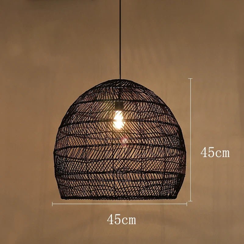 Handmade Chinese Style Rattan Pendant Light - Decorbites
