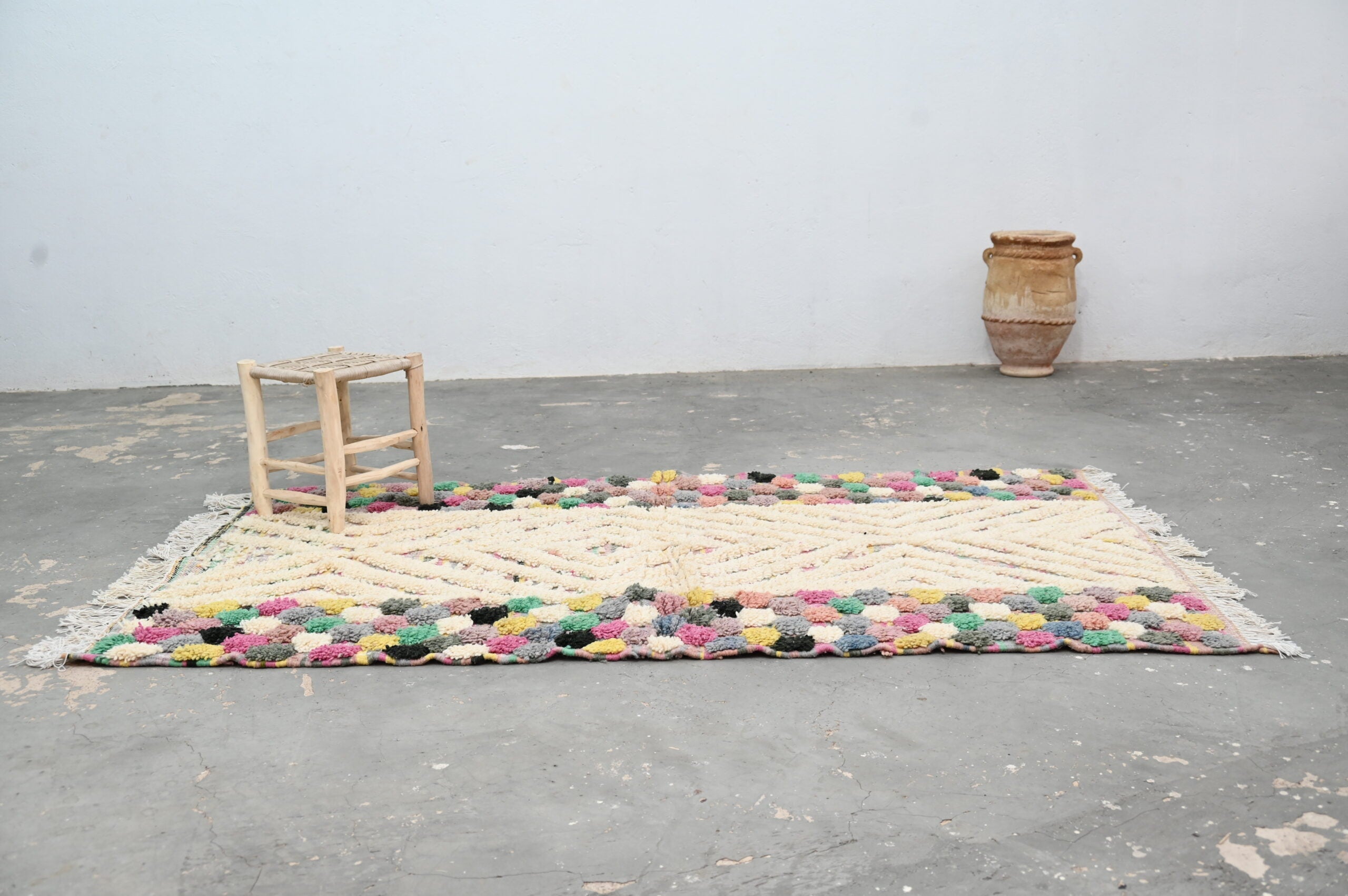 Handmade Moroccan Azilal Rug 222x133 cm