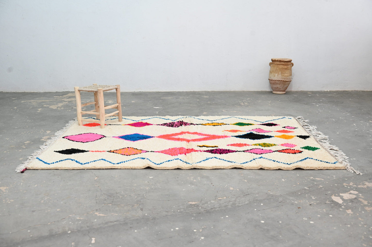 Handmade Moroccan Azilal Rug - 237x155 cm - Moroccan Rugs