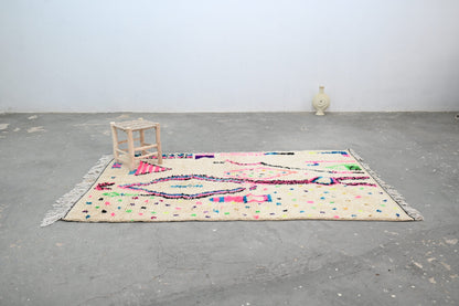 Handmade Moroccan Azilal Rug - 241x140 cm - Moroccan Rugs