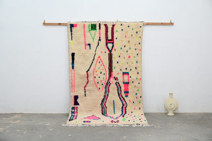 Handmade Moroccan Azilal Rug - 241x140 cm - Moroccan Rugs