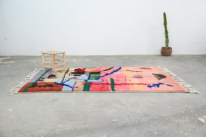 Handmade Moroccan Azilal Rug - 244x147 cm - Moroccan Rugs