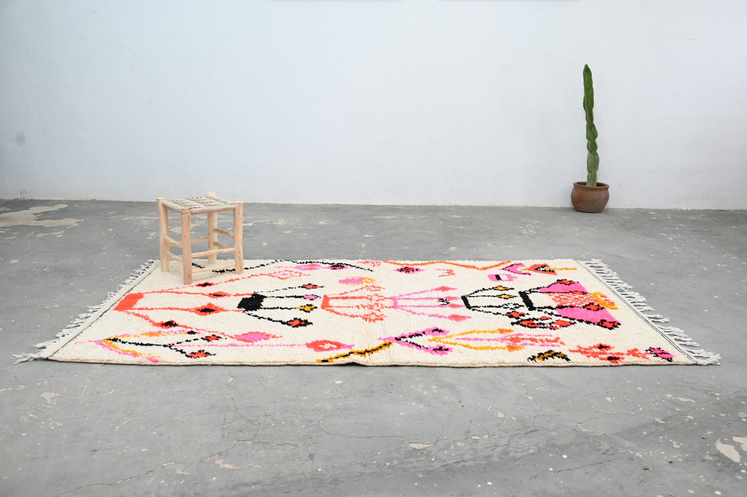 Handmade Moroccan Azilal Rug - 245x141cm