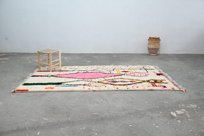 Handmade Moroccan Azilal Rug - 245x146 cm - Moroccan Rugs