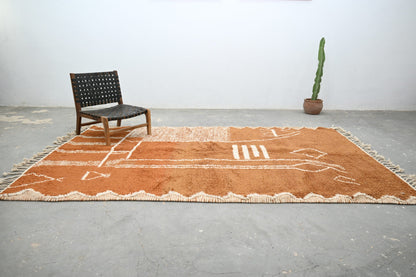 Handmade Moroccan Traditional Azilal Rug - 328x197cm - Moroccan Rugs