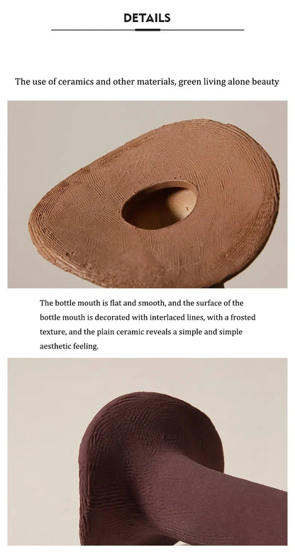 Handmade Nordic Ceramic Flower Vase for Luxury Home - Vase