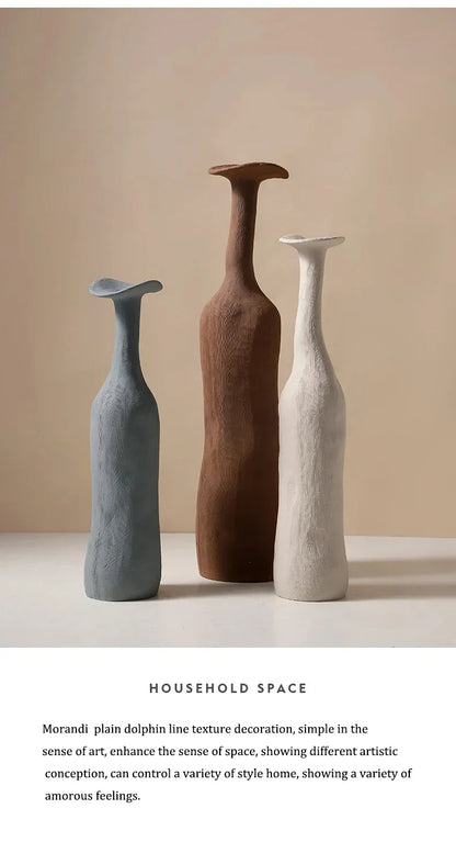 Handmade Nordic Ceramic Flower Vase for Luxury Home - Vase