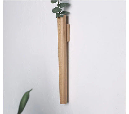 Handmade Nordic Wooden Wall Vase for Plants - Vase