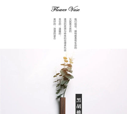 Handmade Nordic Wooden Wall Vase for Plants - Vase