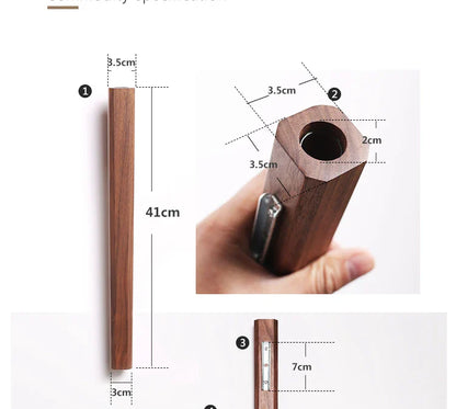 Handmade Nordic Wooden Wall Vase for Plants - Vase