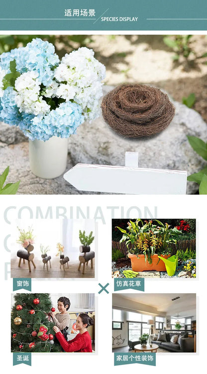 Handmade Round Rattan Bird Nest Decoration