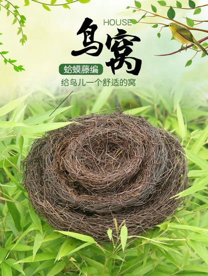 Handmade Round Rattan Bird Nest Decoration