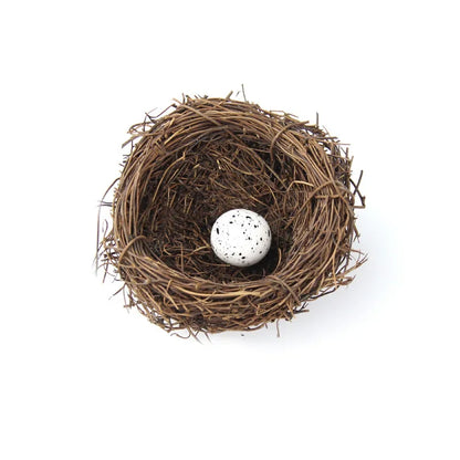 Handmade Round Rattan Bird Nest Decoration