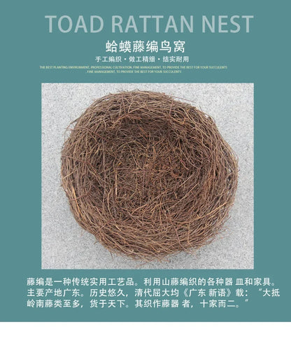 Handmade Round Rattan Bird Nest Decoration