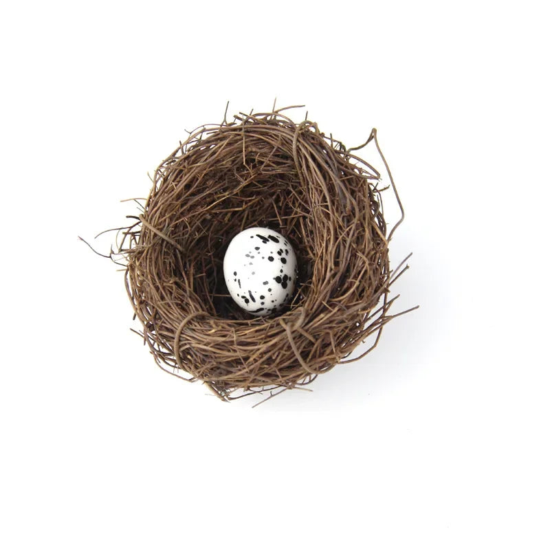 Handmade Round Rattan Bird Nest Decoration