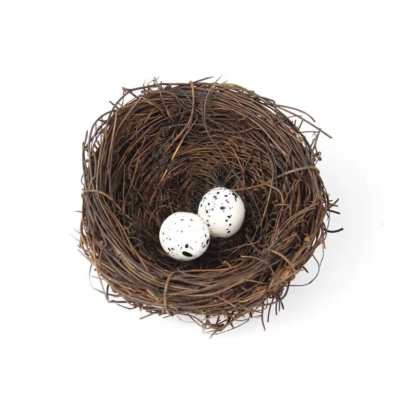 Handmade Round Rattan Bird Nest Decoration