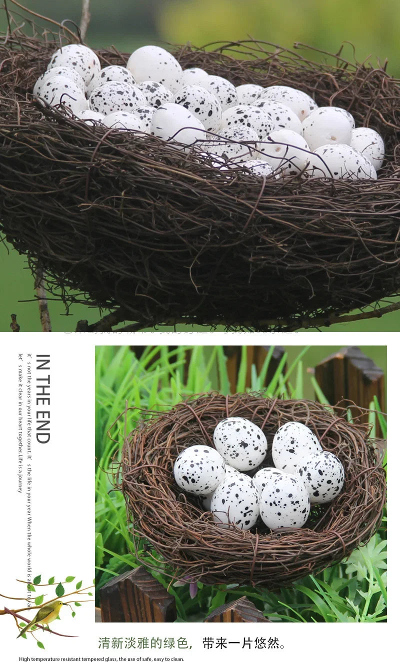 Handmade Round Rattan Bird Nest Decoration