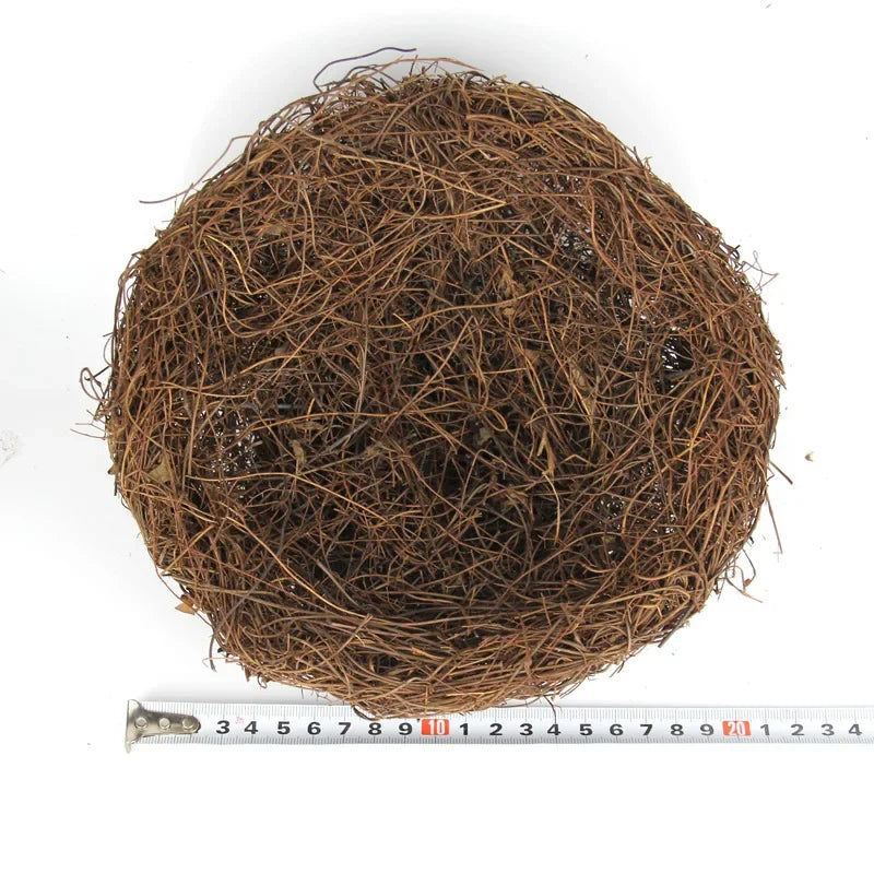 Handmade Round Rattan Bird Nest Decoration