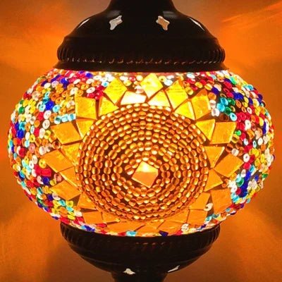 Handmade Turkish Mosaic Glass Pendant Light - Decorbites