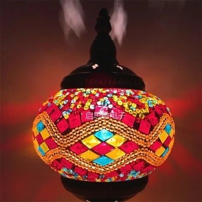 Handmade Turkish Mosaic Glass Pendant Light - Decorbites