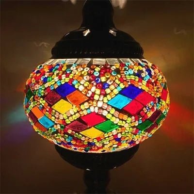Handmade Turkish Mosaic Glass Pendant Light - Decorbites