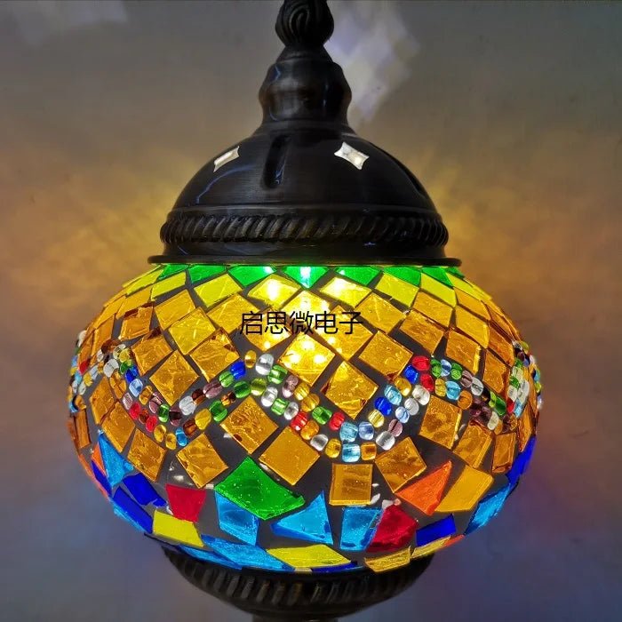 Handmade Turkish Mosaic Glass Pendant Light - Decorbites