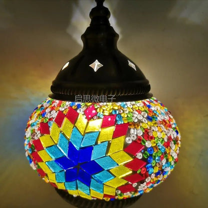 Handmade Turkish Mosaic Glass Pendant Light - Decorbites