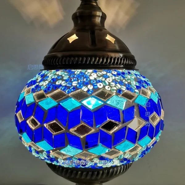 Handmade Turkish Mosaic Glass Pendant Light - Decorbites