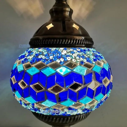 Handmade Turkish Mosaic Glass Pendant Light - Decorbites