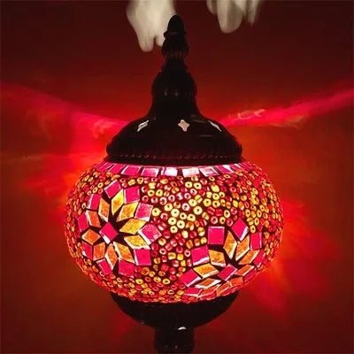 Handmade Turkish Mosaic Glass Pendant Light - Decorbites