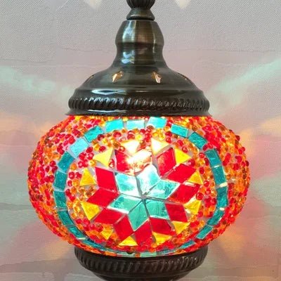 Handmade Turkish Mosaic Glass Pendant Light - Decorbites