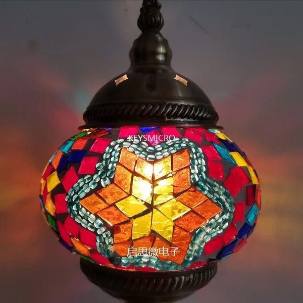 Handmade Turkish Mosaic Glass Pendant Light - Decorbites
