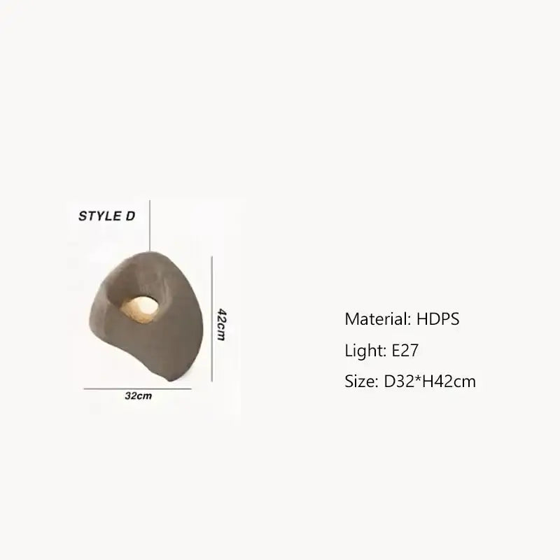 Gray decorbites handmade wabi sabi pendant light with smooth stone organic shape and e27 bulb socket for stairs decor