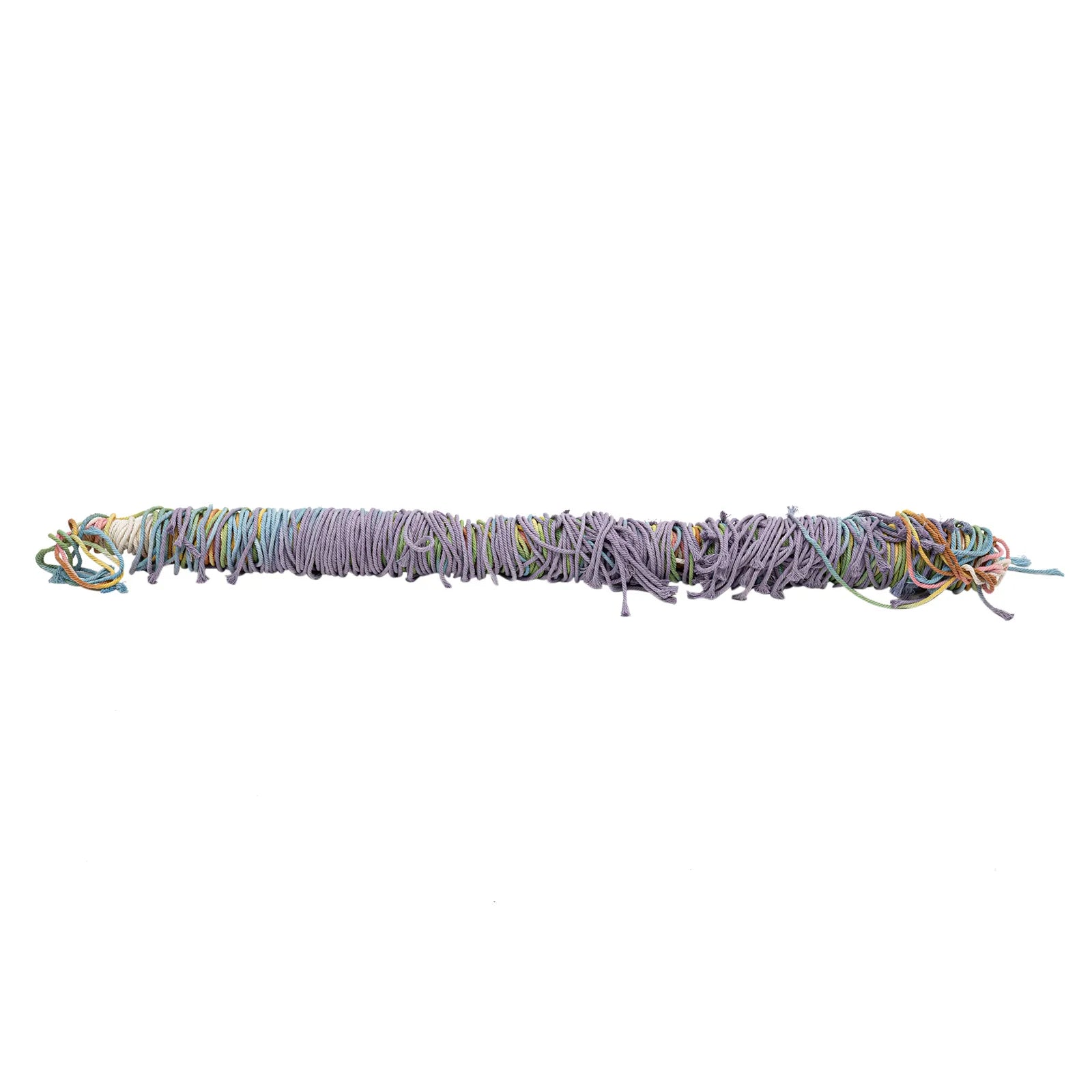 Handmade Weaving Wall-mount Rainbow Macrame Decor Wall Hanging Colorful Tie-dyeing Tapestries w/Wood Stick 109*70cm