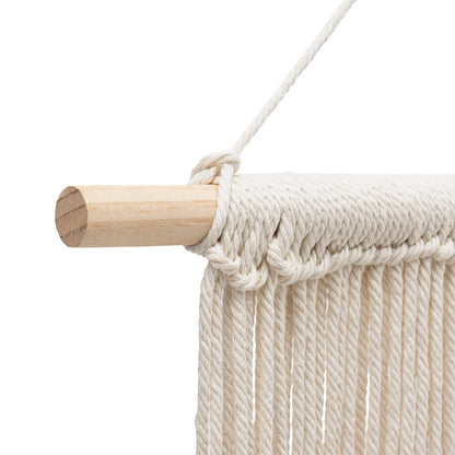 Handmade Weaving Wall-mount Rainbow Macrame Decor Wall Hanging Colorful Tie-dyeing Tapestries w/Wood Stick 109*70cm