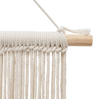 Handmade Weaving Wall-mount Rainbow Macrame Decor Wall Hanging Colorful Tie-dyeing Tapestries w/Wood Stick 109*70cm