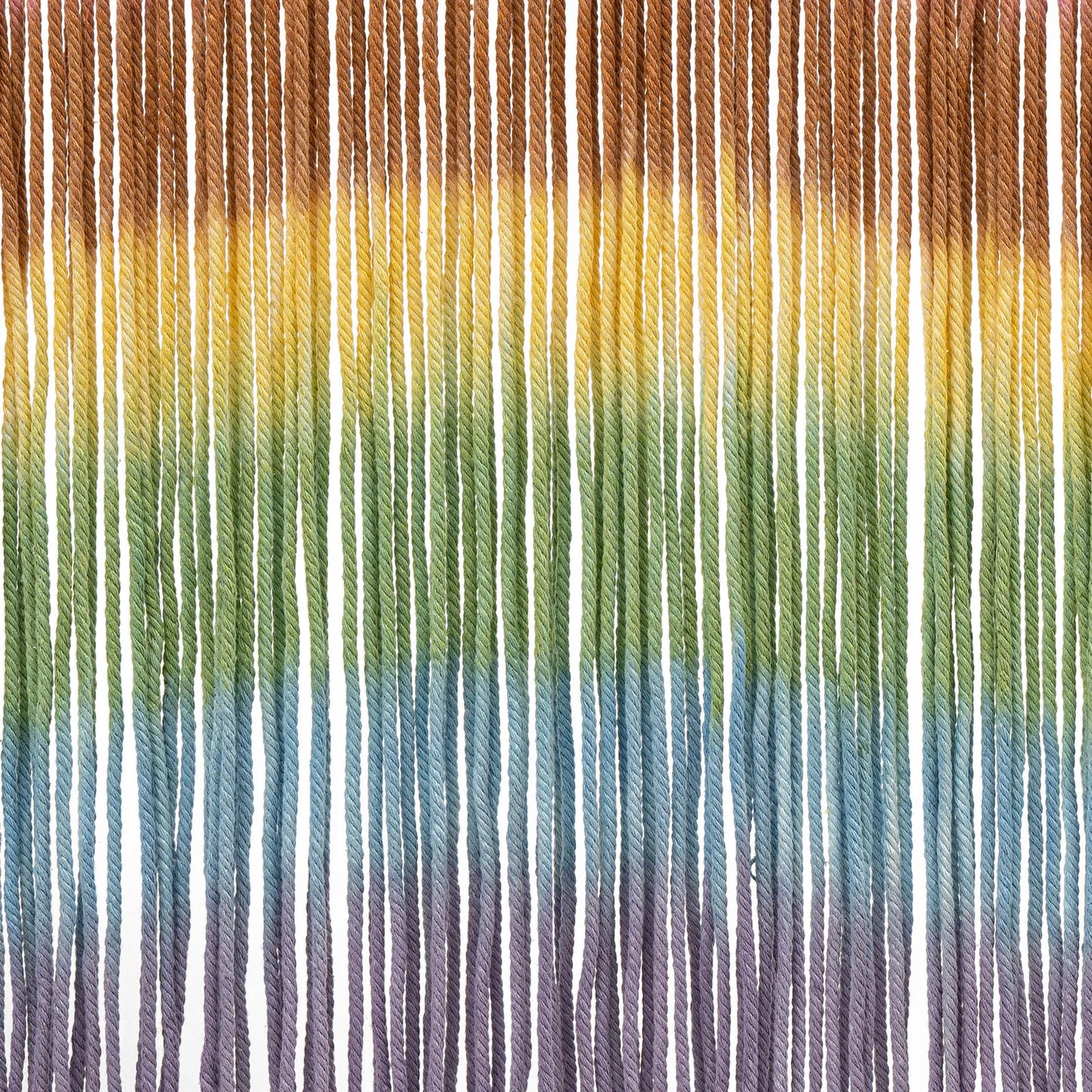 Handmade Weaving Wall-mount Rainbow Macrame Decor Wall Hanging Colorful Tie-dyeing Tapestries w/Wood Stick 109*70cm