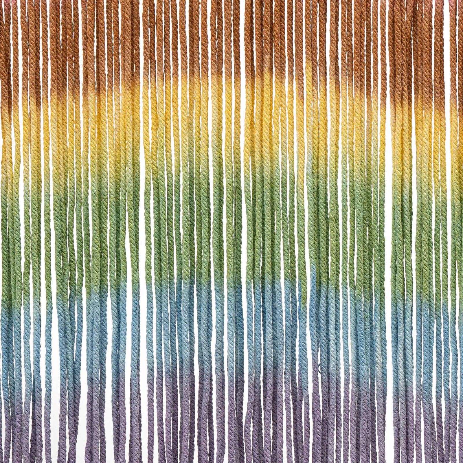 Handmade Weaving Wall-mount Rainbow Macrame Decor Wall Hanging Colorful Tie-dyeing Tapestries w/Wood Stick 109*70cm