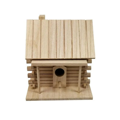 Handmade Wooden Bird Nest Box for Outdoor Decor - 1